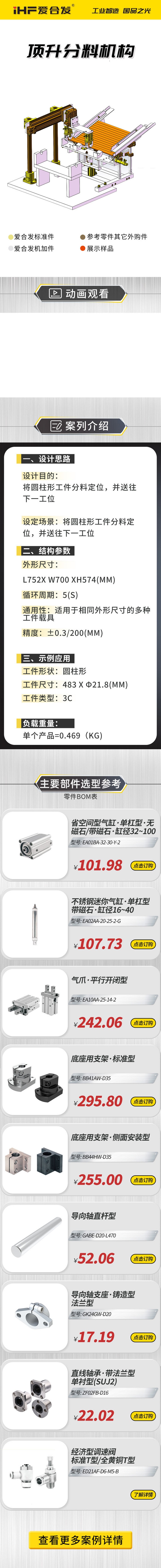 愛合發(fā)：案例介紹，頂升分料機(jī)構(gòu)！